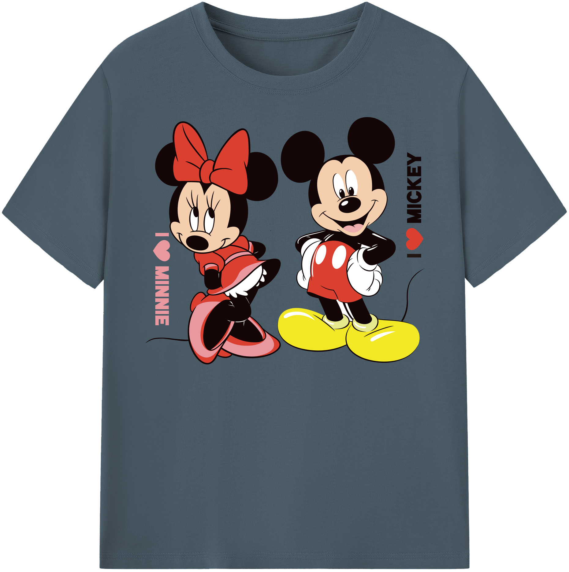 （画像用） ミッキーマウス Mickey Mouse 綿100％半袖Tシャツ（フロントプリント）